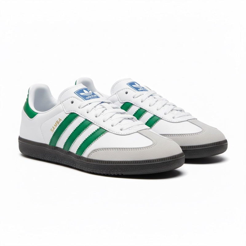 SAMBA BLANCA RALLA VERDE SUELA BAJA